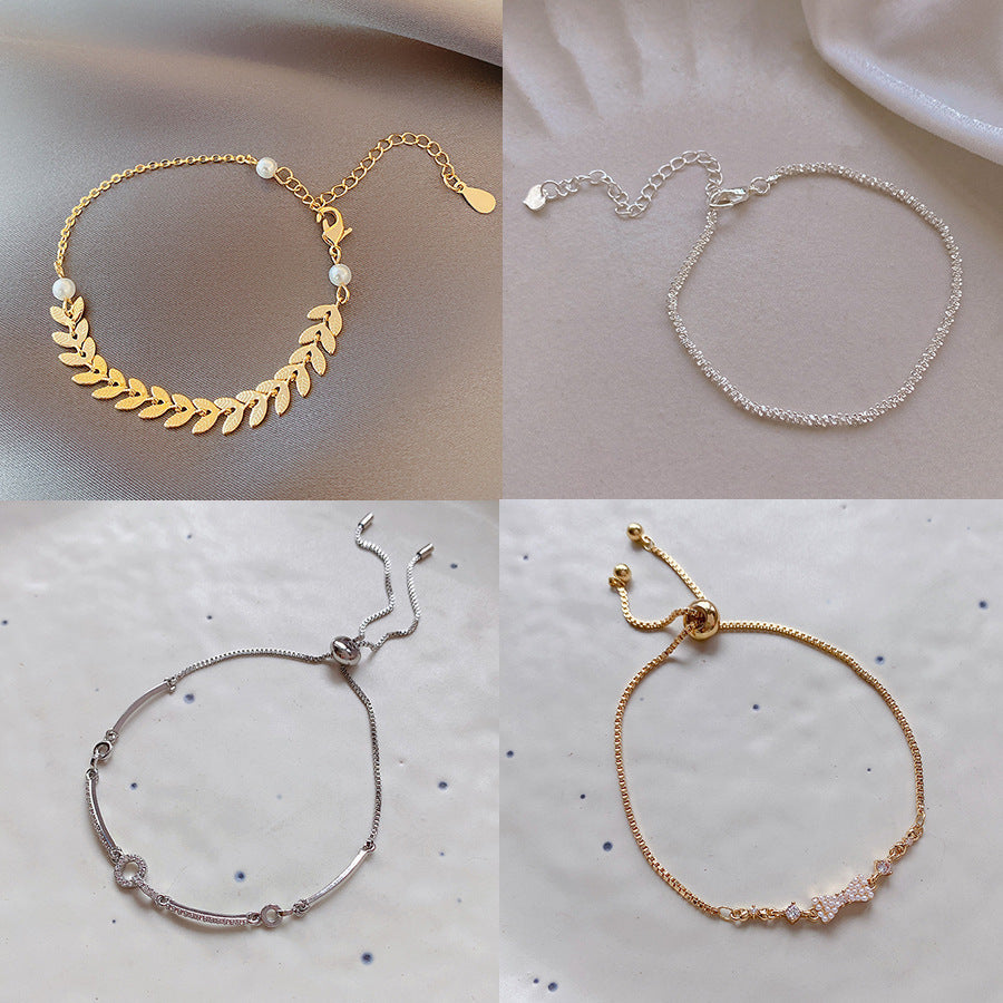 Wholesale titanium steel female niche all-match light luxury high-end lovers bracelet